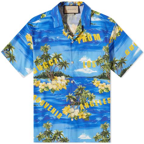 gucci silk satin shirt|Gucci hawaiian shirt.